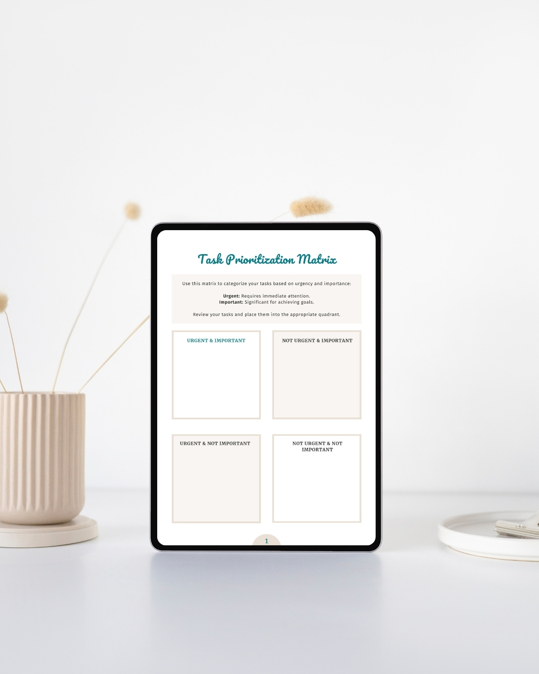 organized to-do list task prioritization matrix template